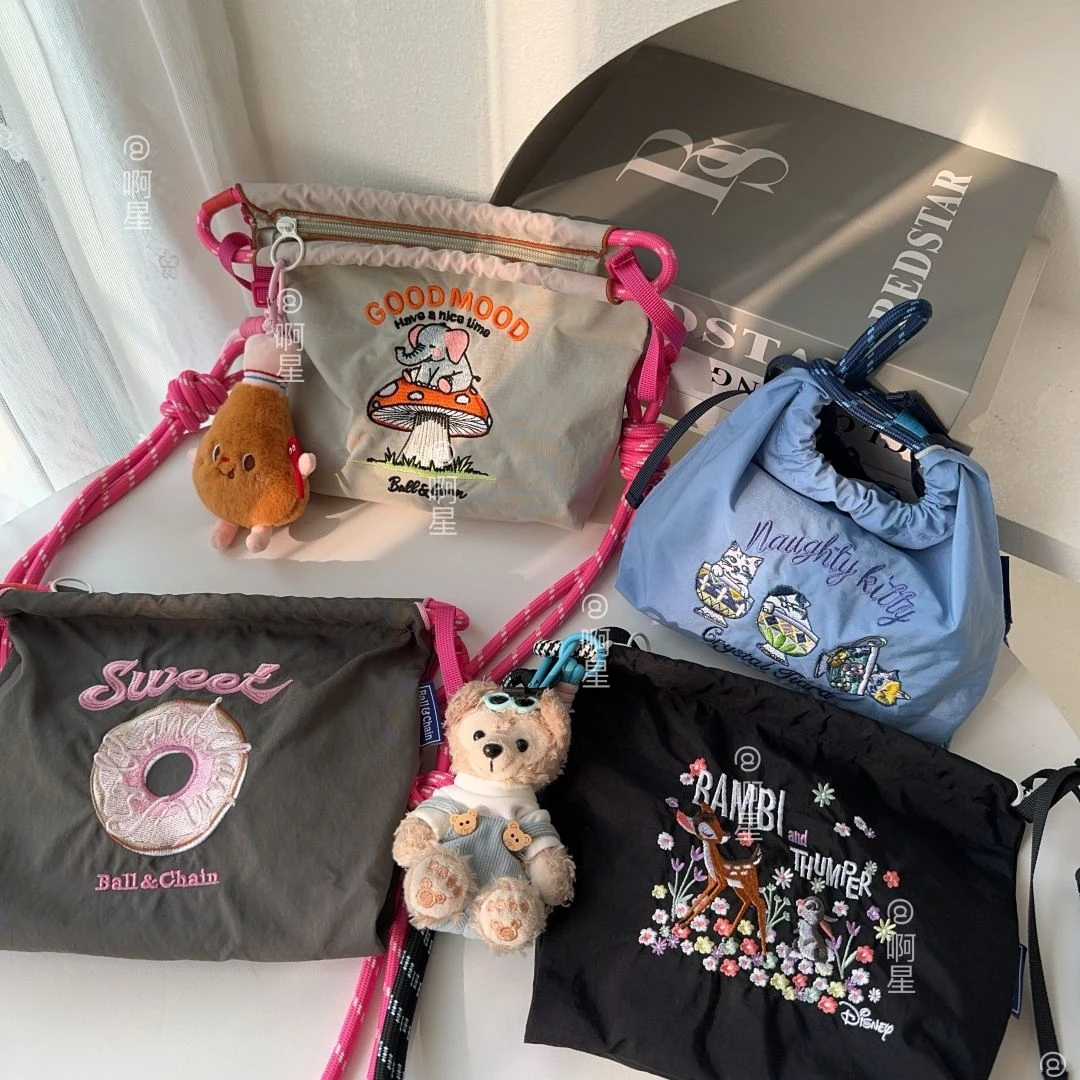 【升级拉链手机包】2025新款刺绣尼龙户外防水日系百搭可调节斜跨包