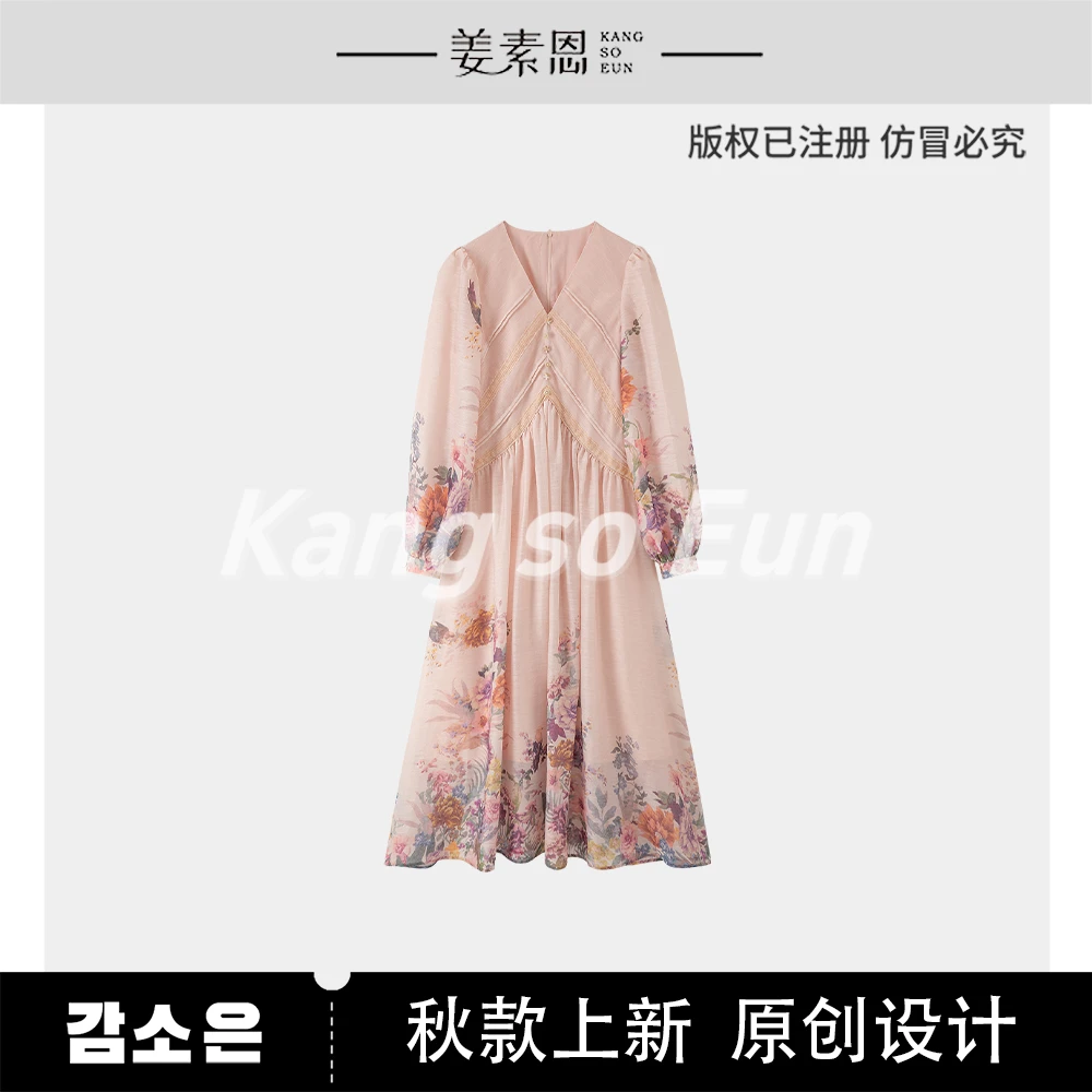 【小铃铛】【绯红少女】法式连衣裙子小众设计感长裙GY53122315