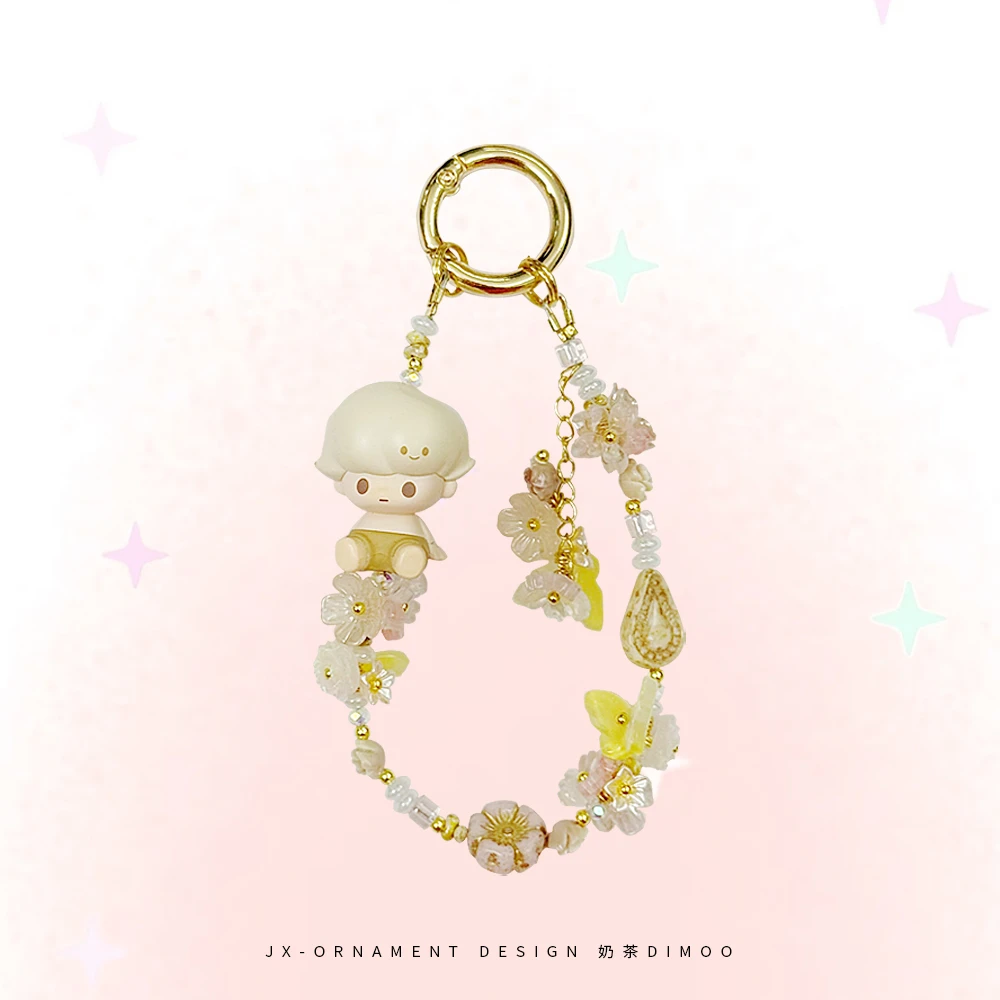 设计师品牌【奶茶DIMOO款】JX饰品原创DIY泡泡玛特手机串珠手工挂绳