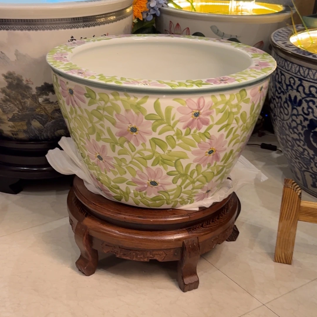 53*32花茶大缸+35鸡翅木底座