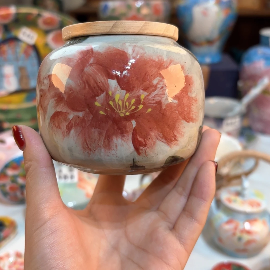 景德镇手绘高温釉下彩陶瓷茶具