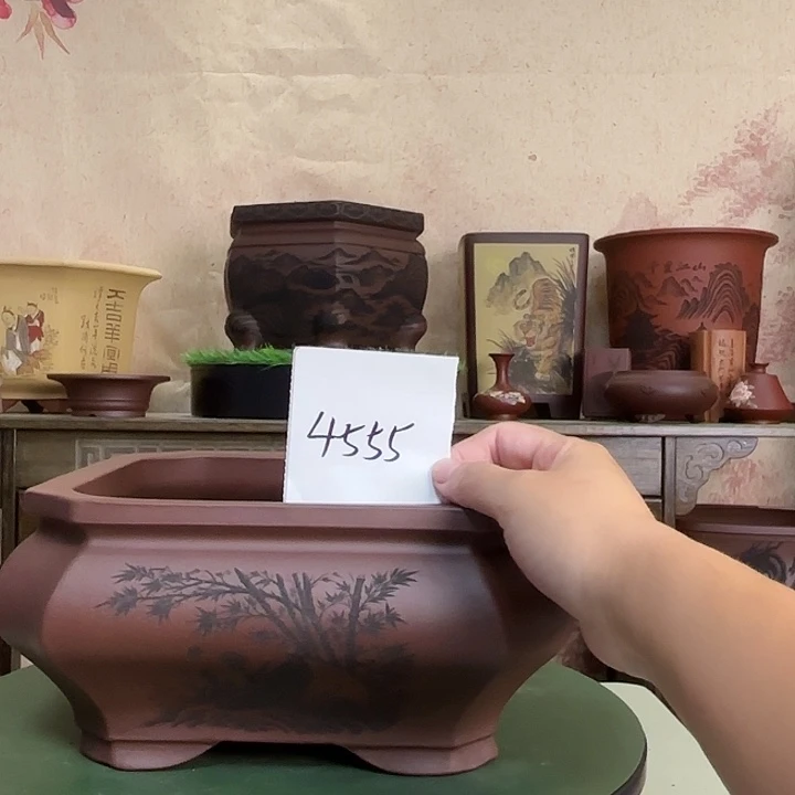 茫***”花盆紫砂微瑕熊猫
