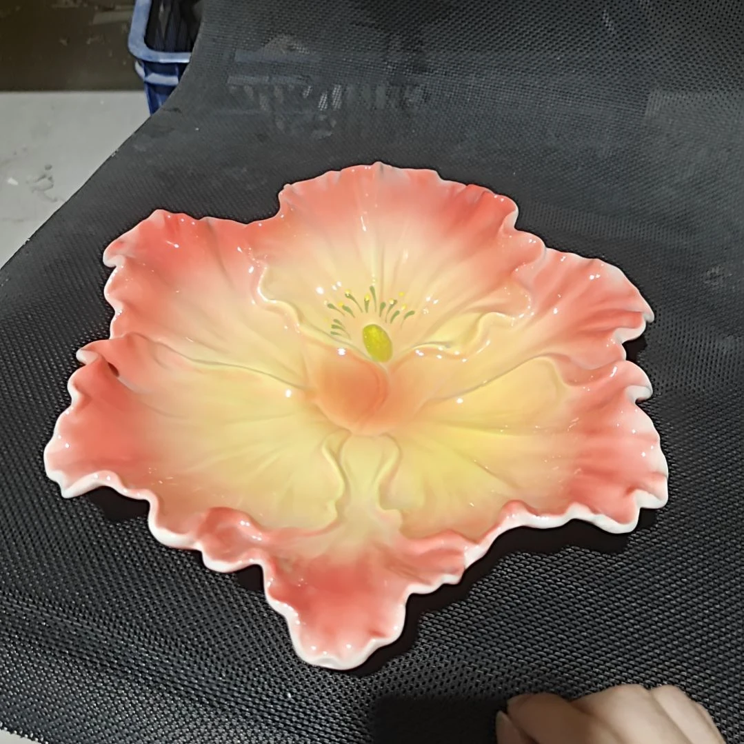 微瑕陶瓷餐具釉下彩12寸果盘