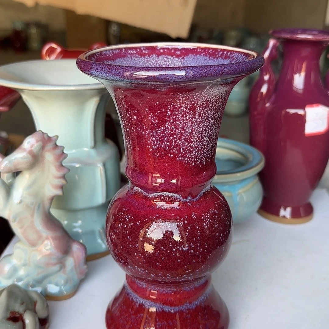 陶摆件郑家钧窑摆件微瑕