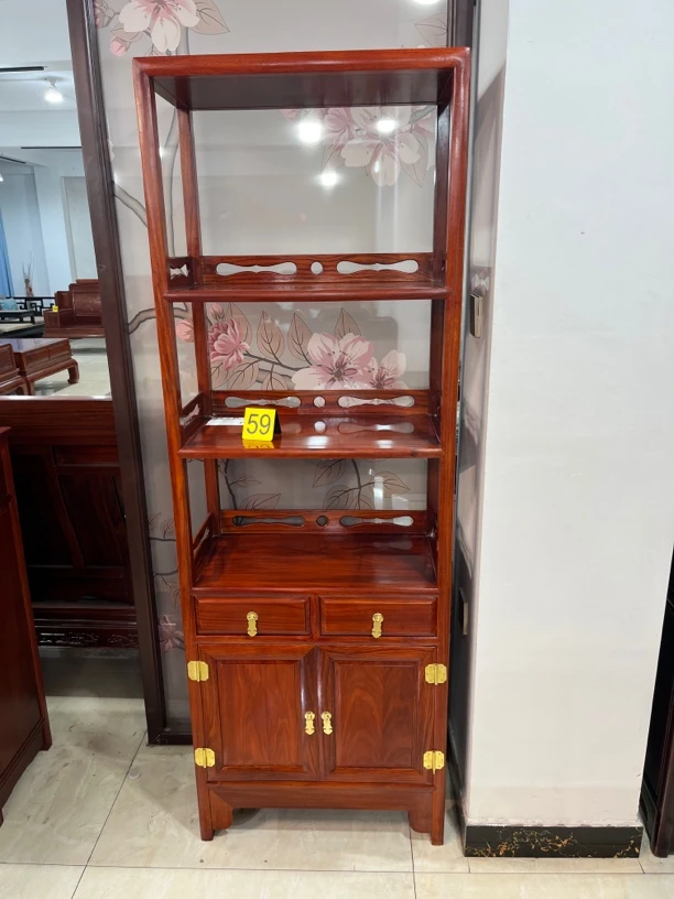 花梨木原木隼卯结构小书柜酒柜展示柜书房家用