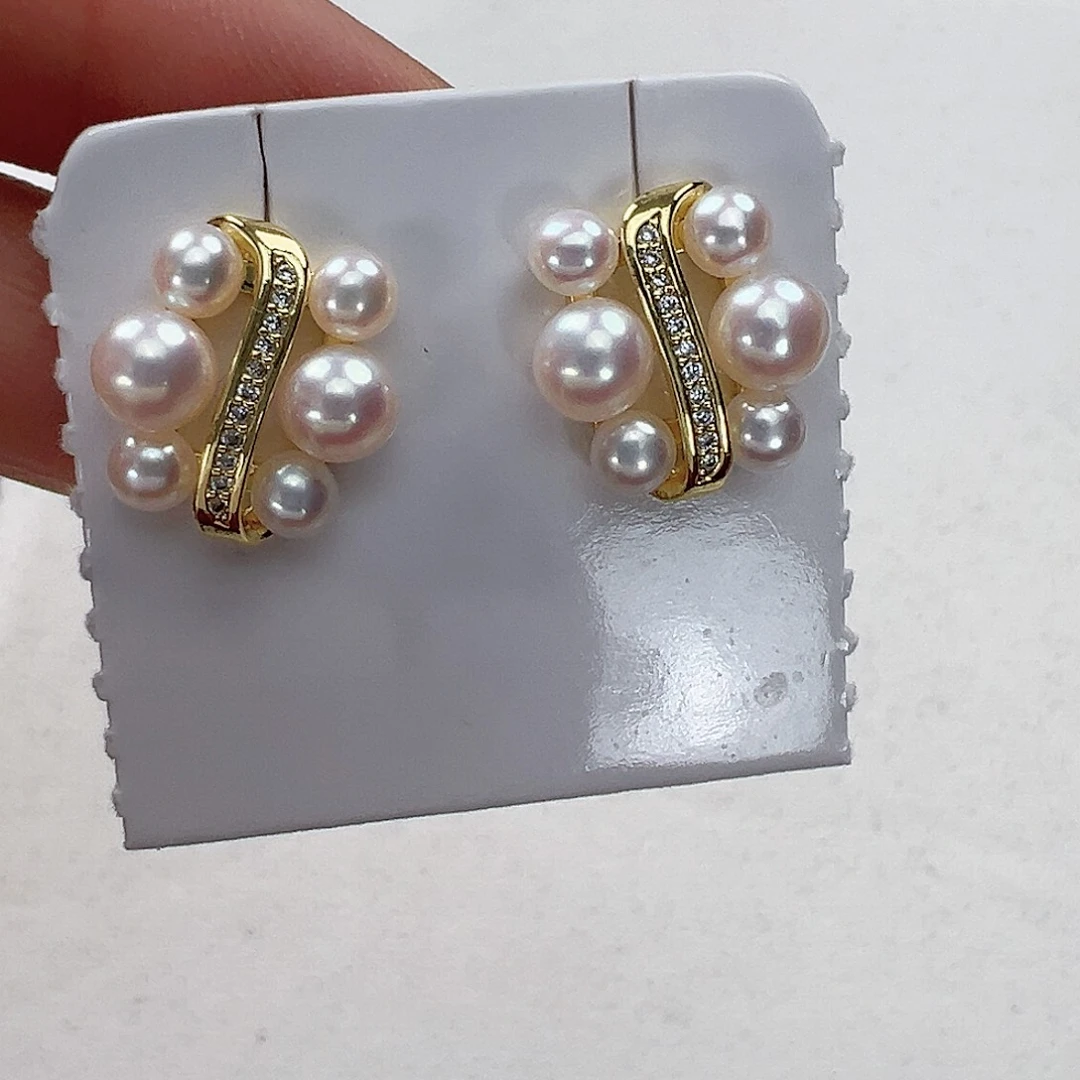 淡水珍珠耳饰未镶嵌