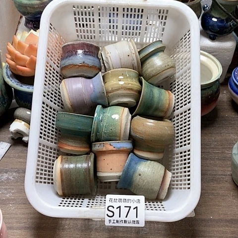 紫砂花盆171微瑕品口径3到4左右
