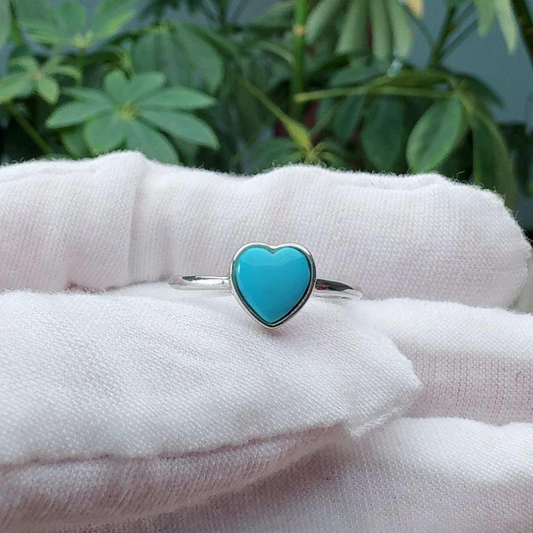 绿松石银S925镶嵌戒指戒指