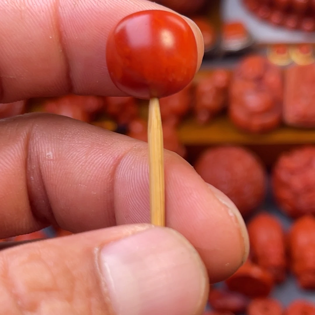 南红玛瑙瓦西精工老型珠宽14未镶嵌法*