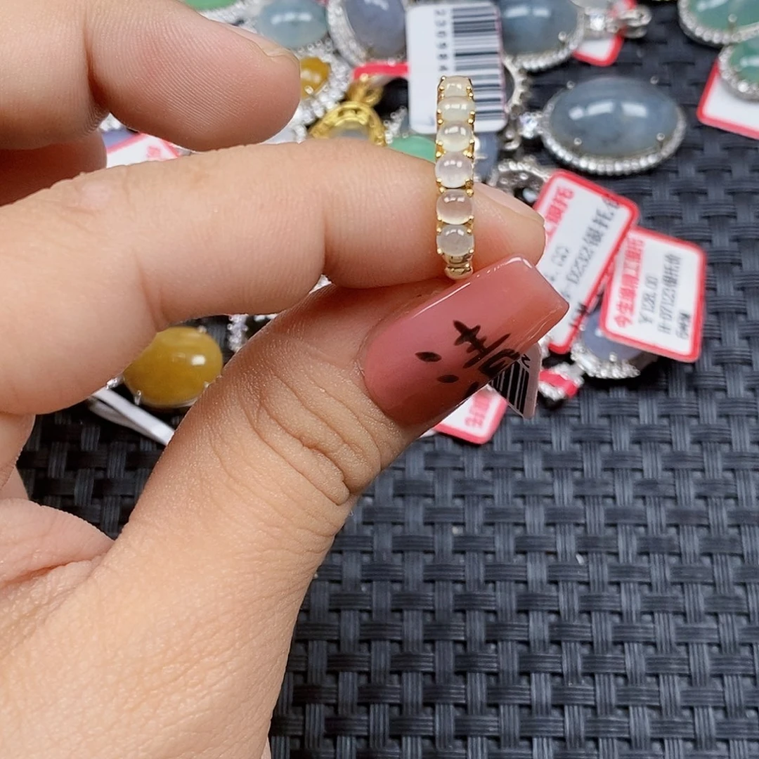 翡翠银S925镶嵌戒指