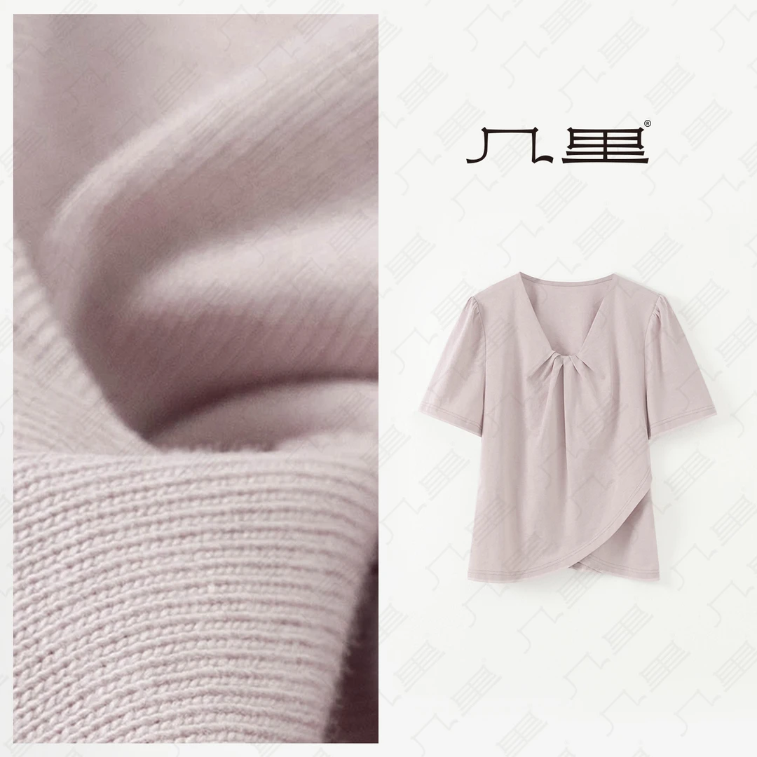 几里与麻【樱花奶冻】温柔系元气设计感T恤 衣长55 胸围90 2042742