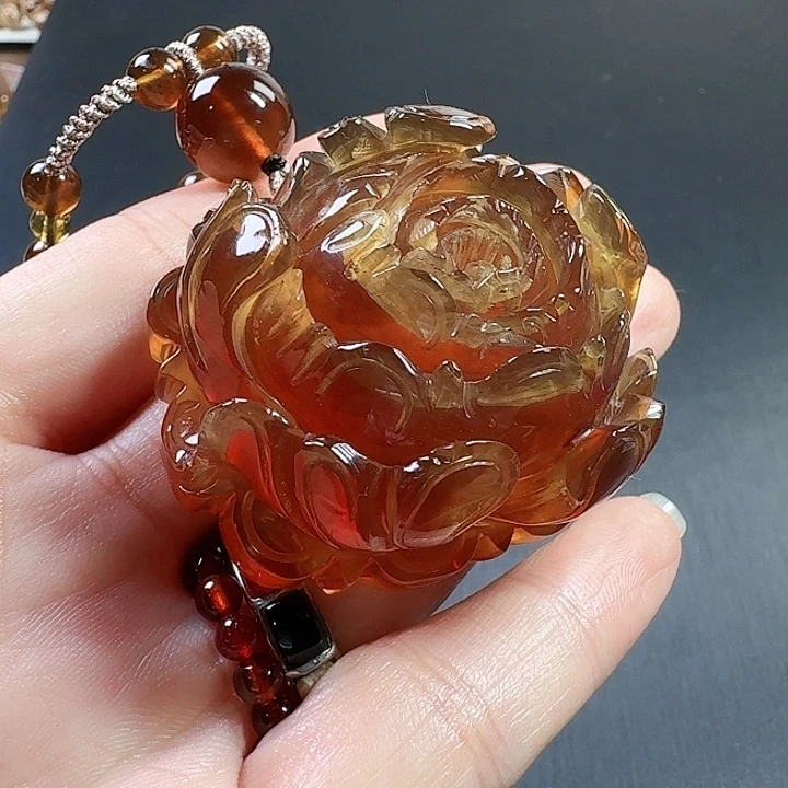琥珀未镶嵌颈饰天然琥珀