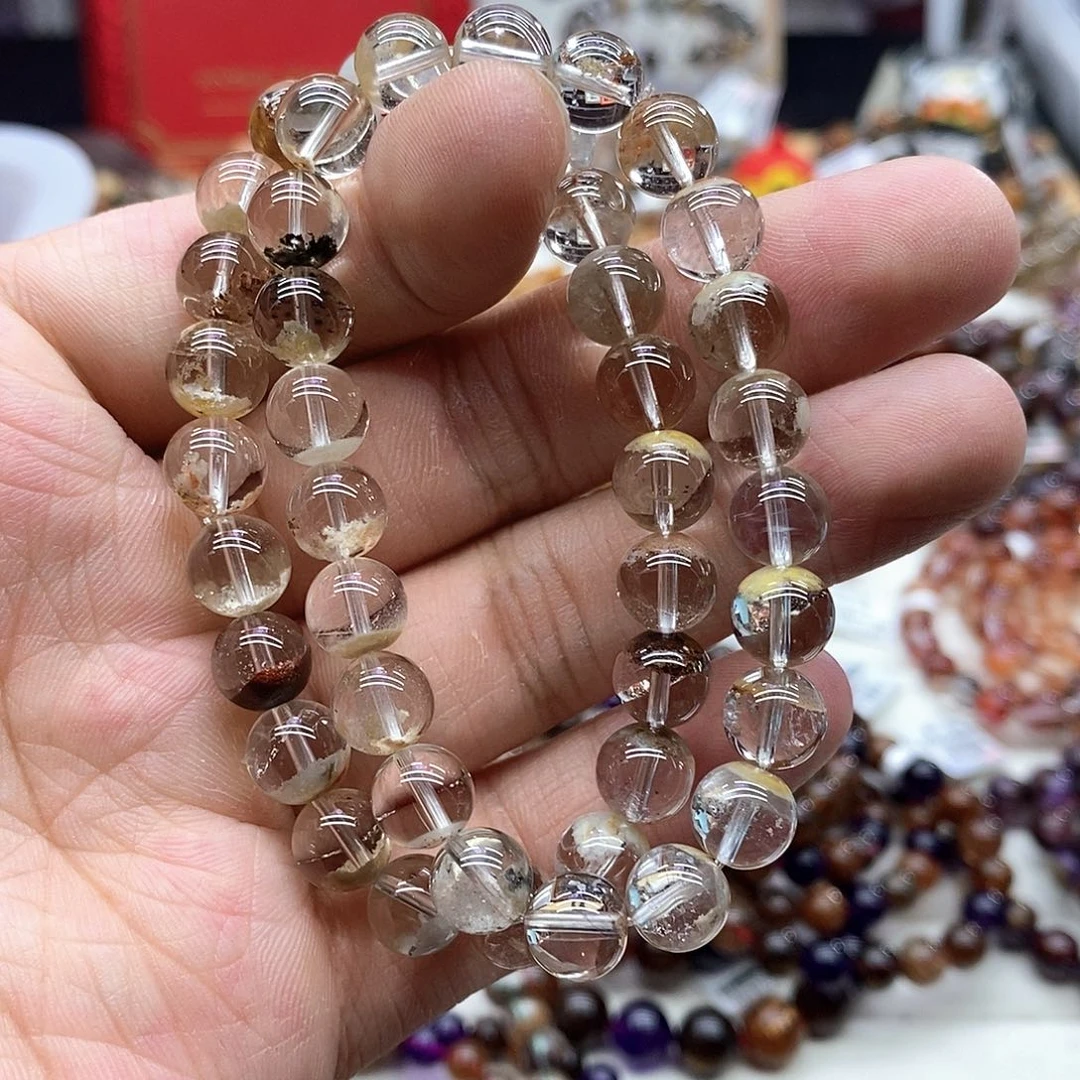 水晶手链未镶嵌多样性发货发一条