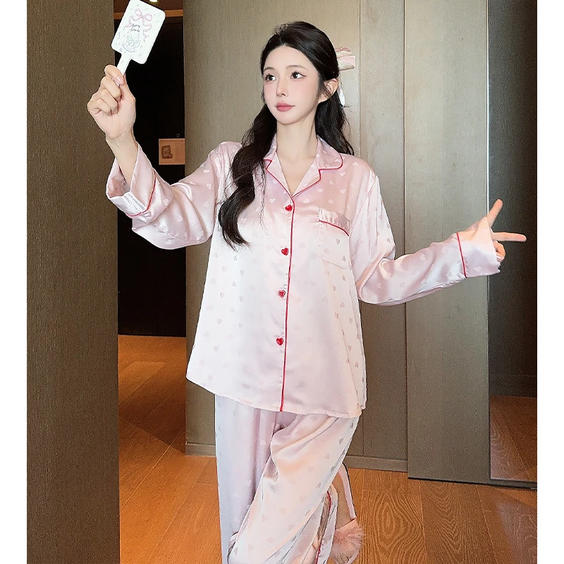 莫里伊【粉色波点爱心】时尚小众设计潮牌休闲家居服