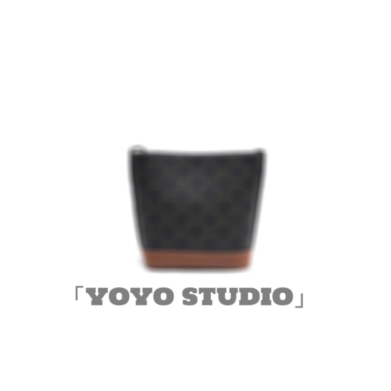 【YOYO真皮女包】气质百搭经典简约单肩水桶包 D608-黑棕