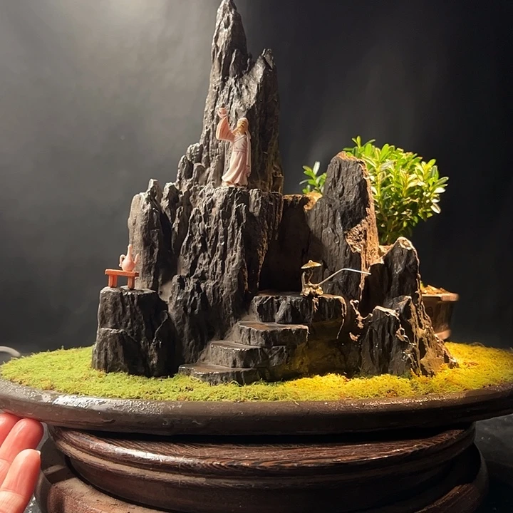 手工制作宋山石盆景008
