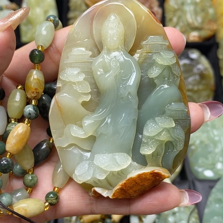 蛇纹石玉吊坠未镶嵌酒****制