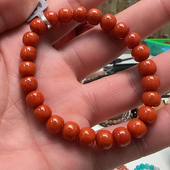 南红玛瑙未镶嵌手链南红老型珠8+