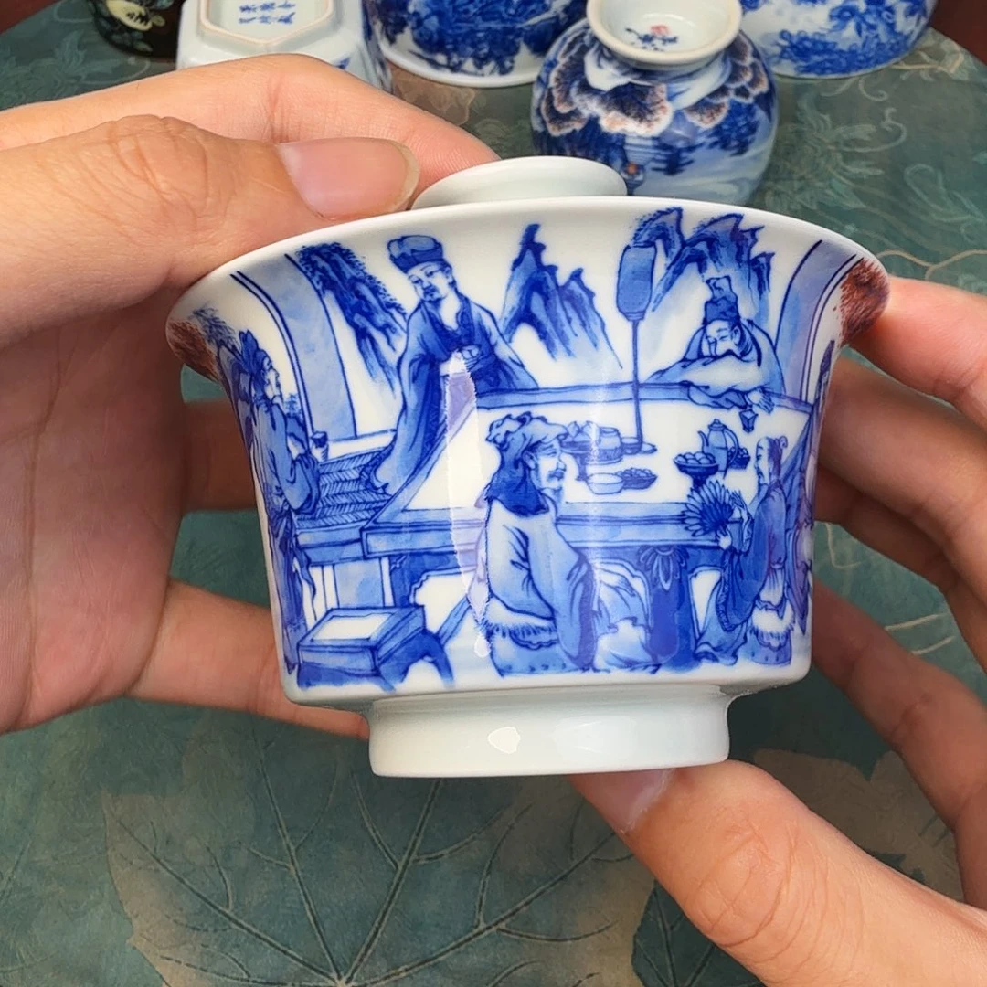 现代景德镇全手工全手绘陶瓷防拍