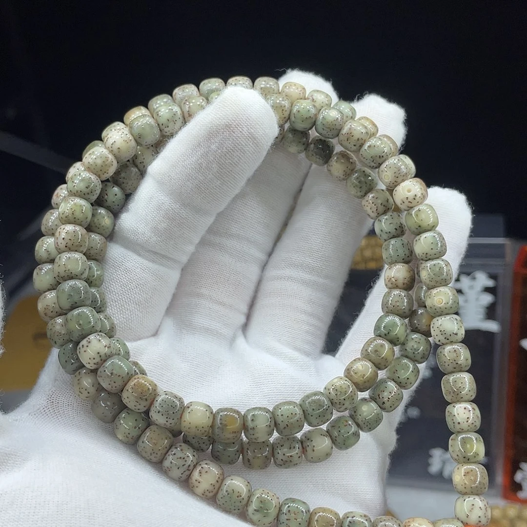 手串星月菩提双银7石玉