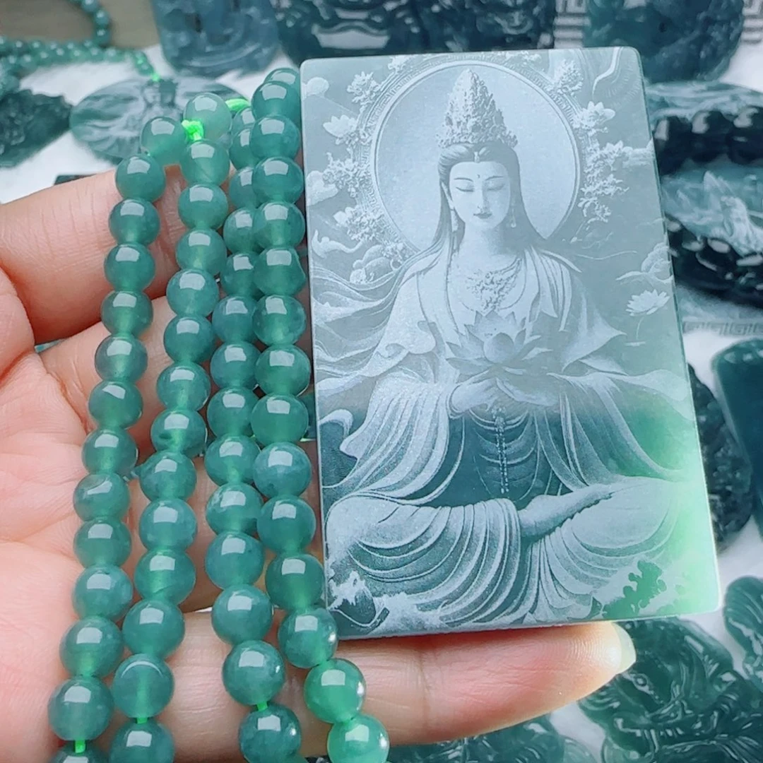 颈饰未镶嵌翡翠多样性发货天然的A货翡翠