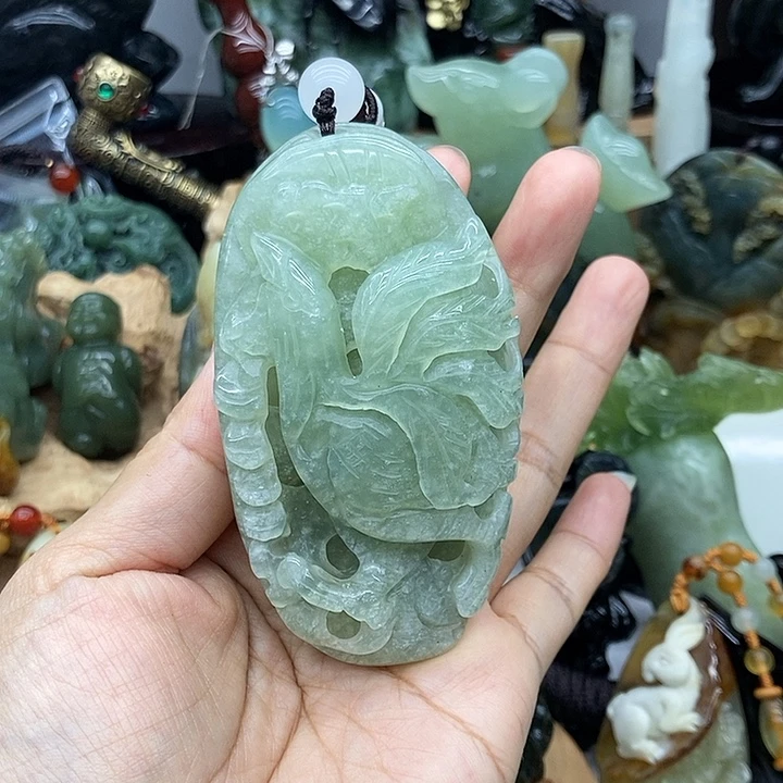 未镶嵌岫玉手把件