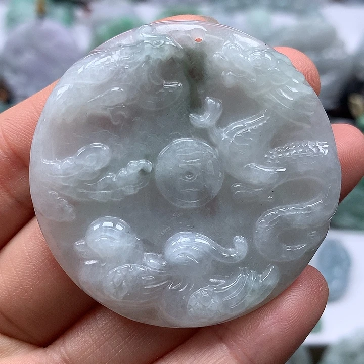 翡翠未镶嵌颈饰龙凤呈祥福利