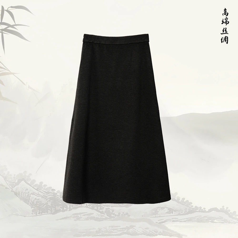 新款百搭休闲时尚气质简约显瘦加厚半身裙54807