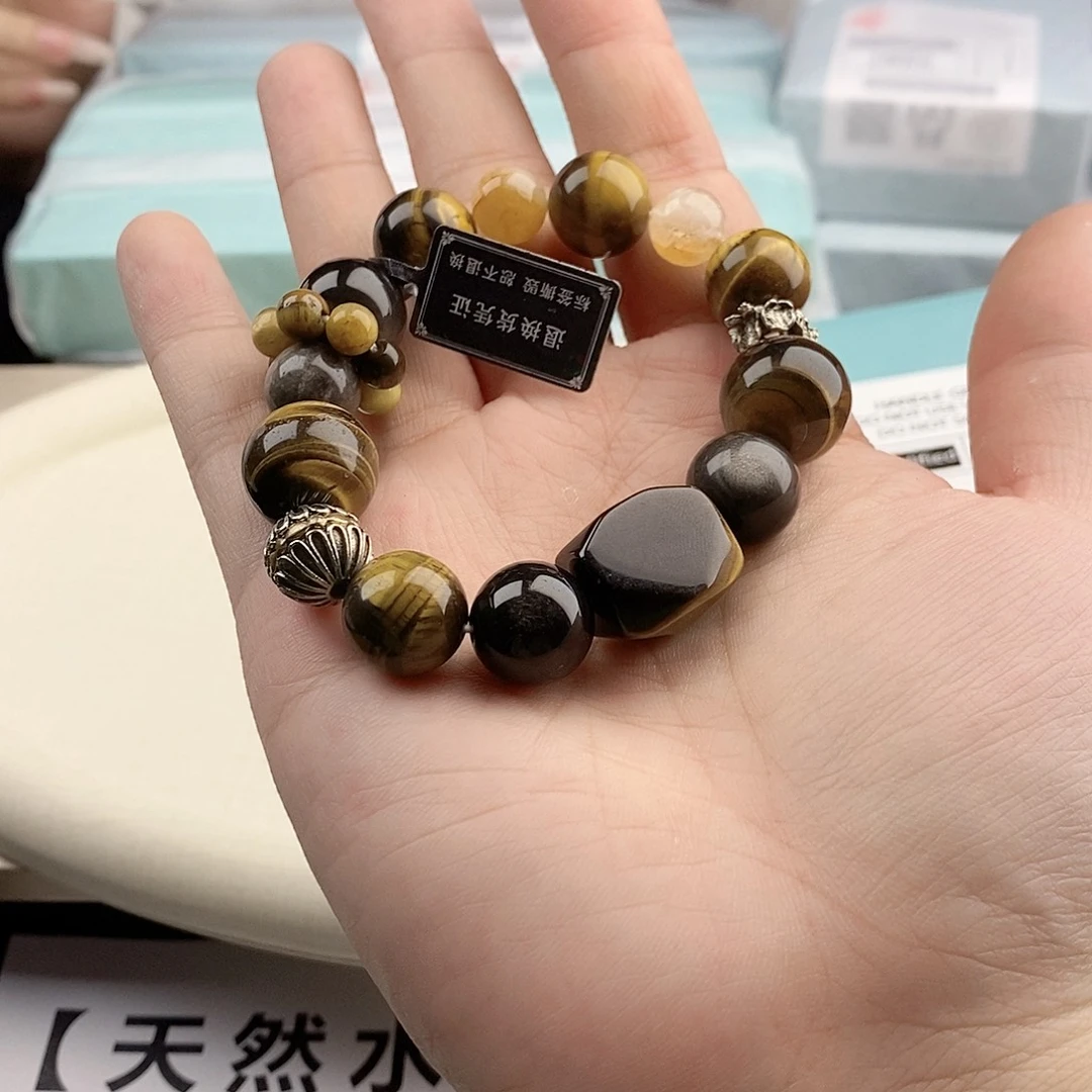 手链银S925镀金镶嵌水晶