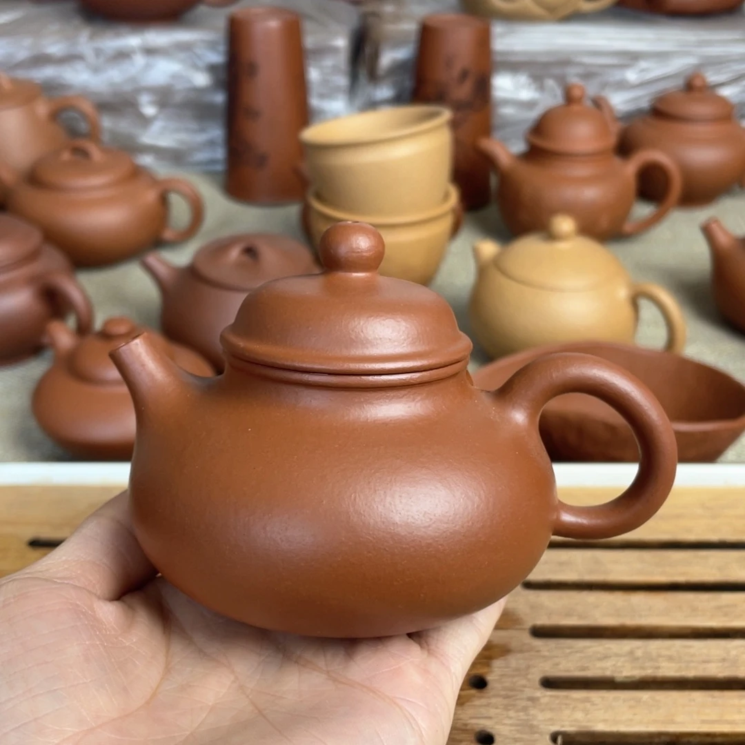 紫砂茶壶容天 赵庄朱泥