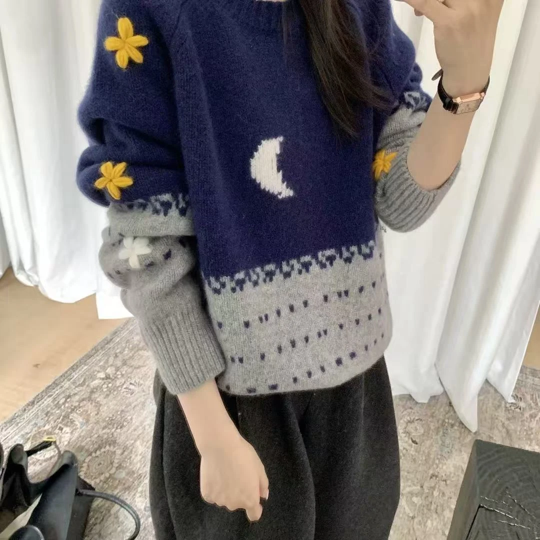 韩代.梦境星河全毛毛衣 L25110114