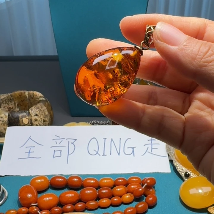 琥珀未镶嵌颈饰波兰设计款琥珀蜜蜡