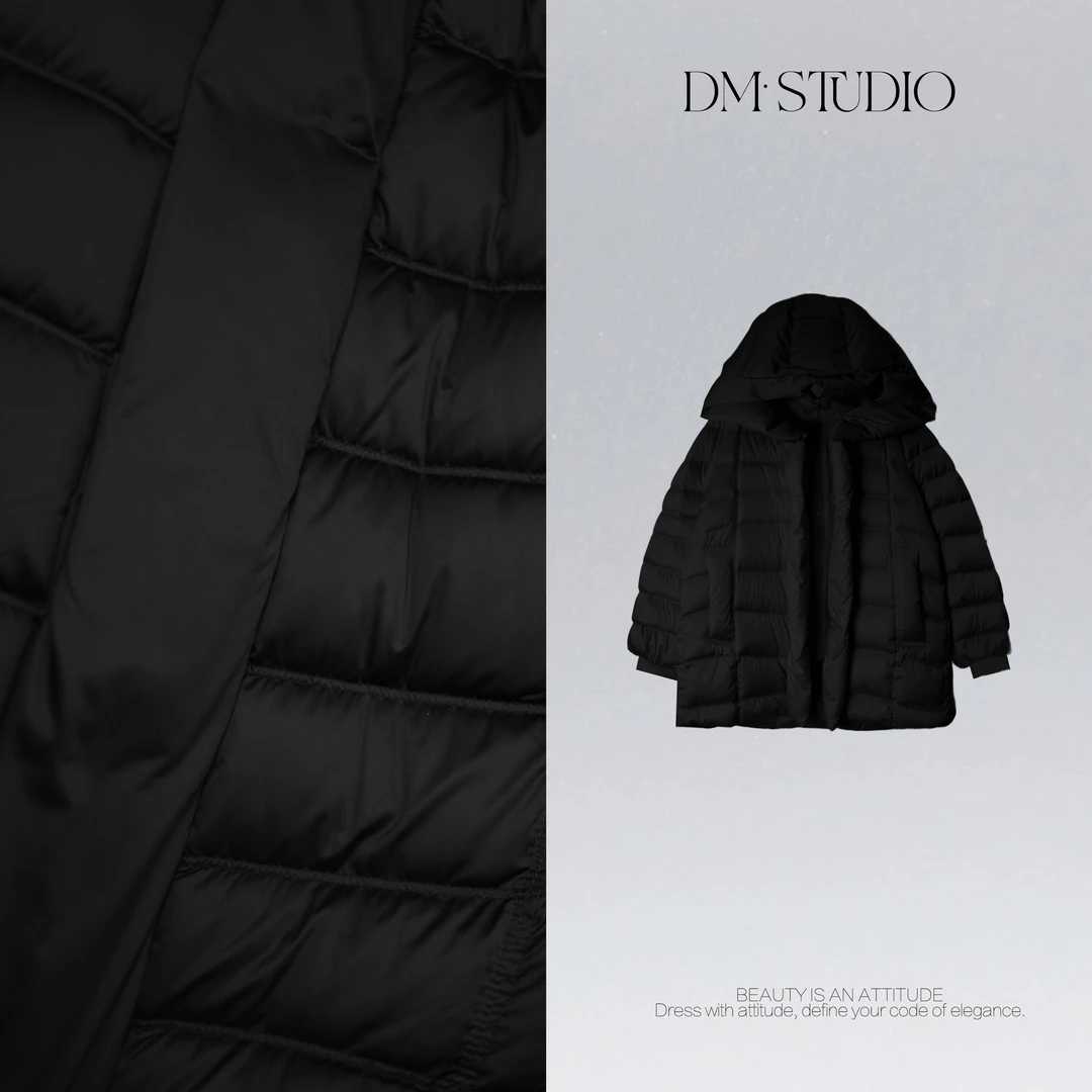 DEDM•STUDIO/秋冬高级厚款保暖连帽新国标90白鹅绒服2512YRF/7161