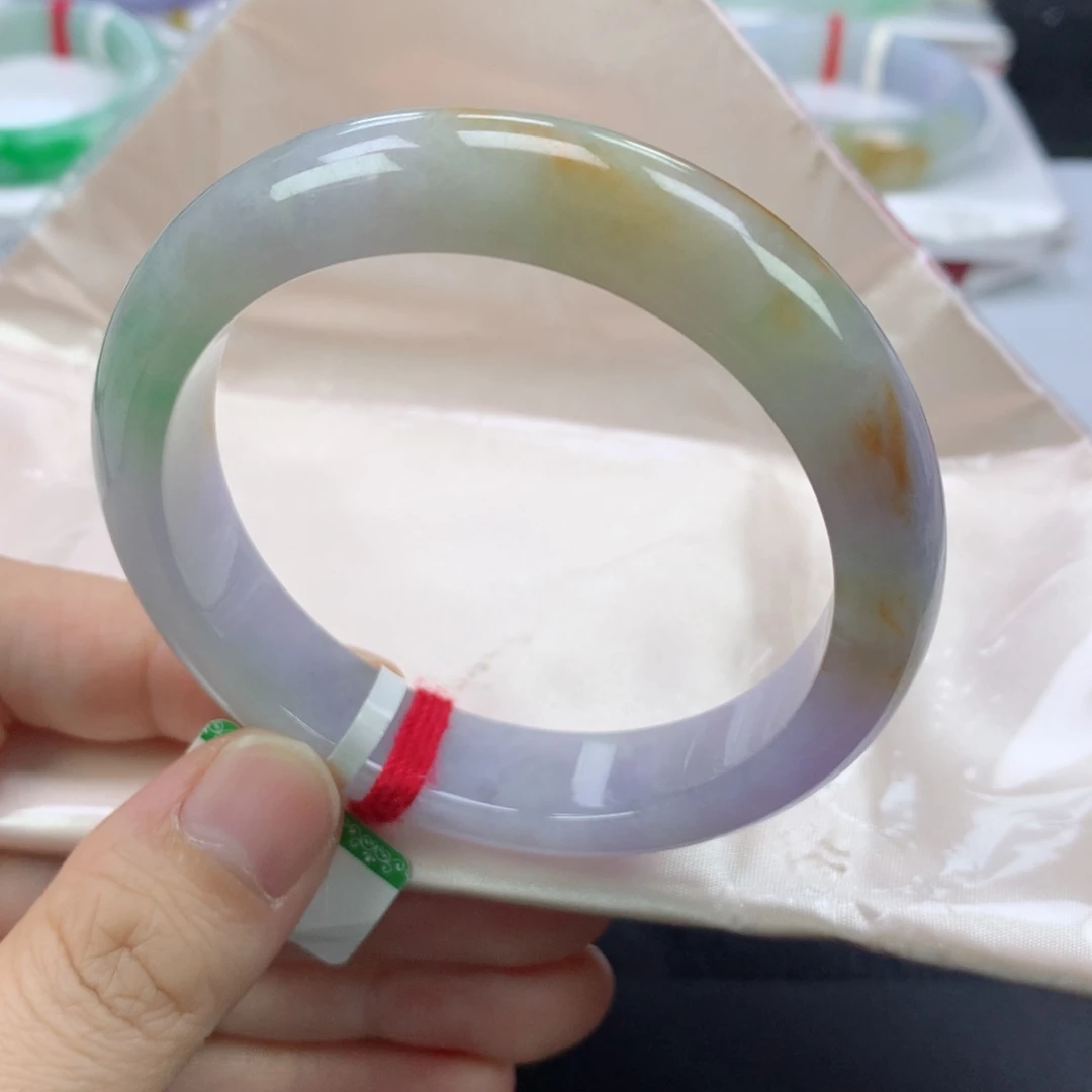 翡翠手镯未镶嵌缅甸天然翡翠手镯57圈口