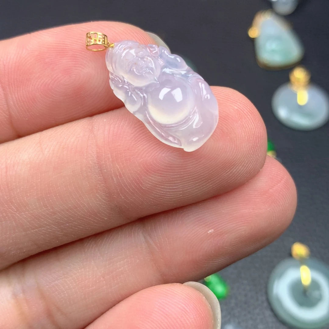 【闪购商品】翡翠18K金镶嵌颈饰翡翠