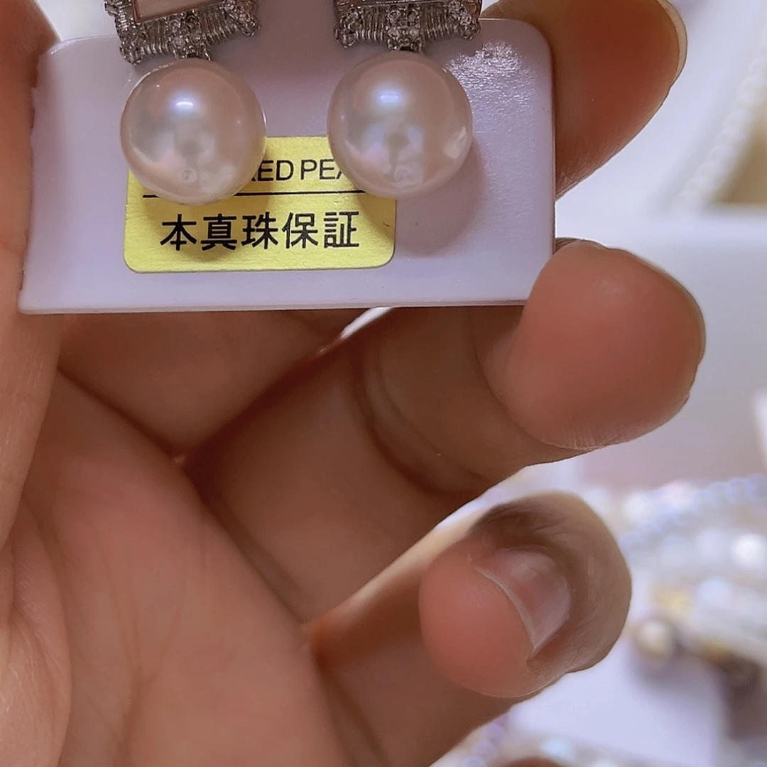 吊坠或者耳钉银S925镶嵌淡水珍珠