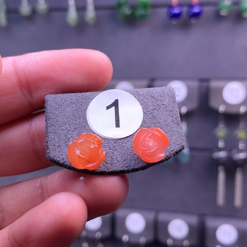 【闪购商品】和田玉耳饰银S925镶嵌阿*