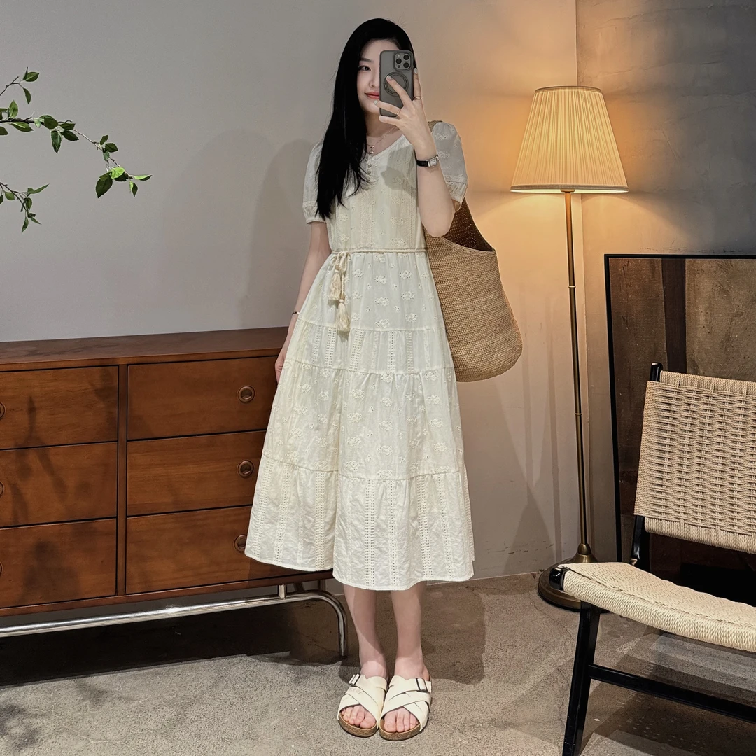 今婷韩系时尚百搭休闲舒适甜美可爱优雅法式气质连衣裙-M25219301