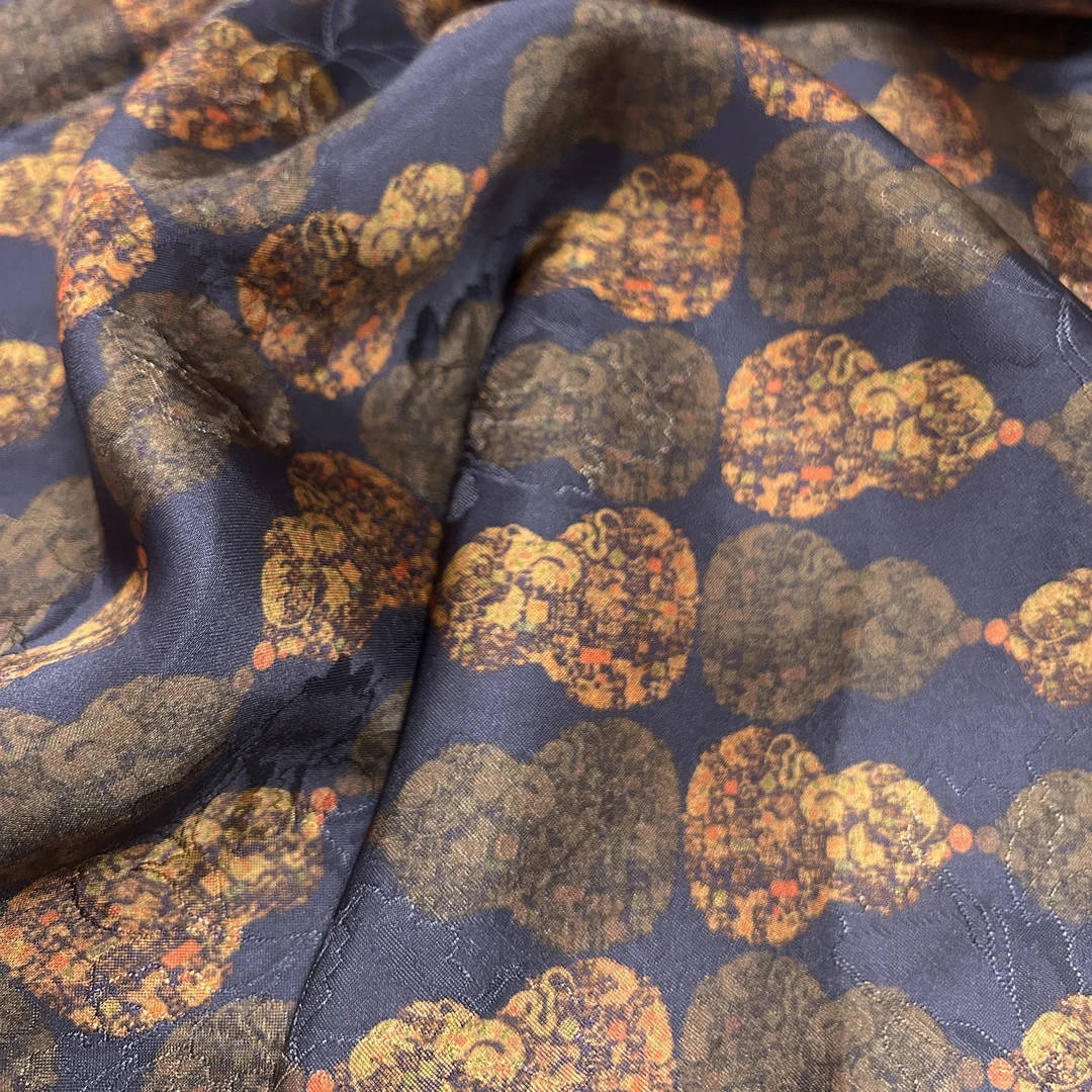 【福禄葫芦】满分真丝香云纱高端丝绸新中式国风服装面料