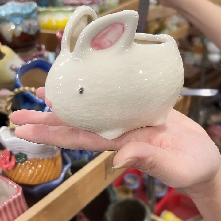 有孔.凑满10元发货多肉陶瓷花盆！