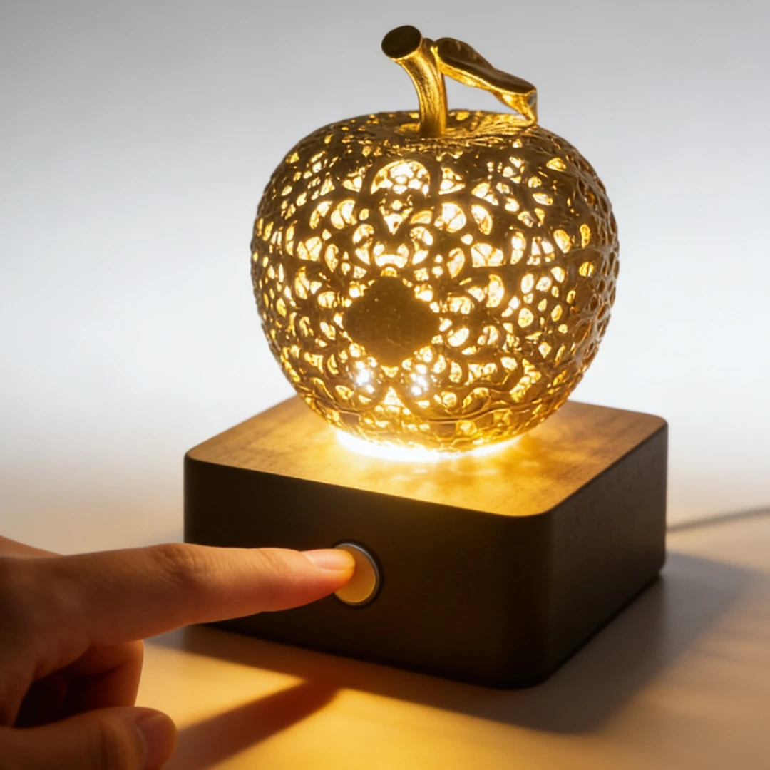 平安夜《平安花丝苹果》真金鎏镀铜苹果桌面香薰装饰新年高端礼物