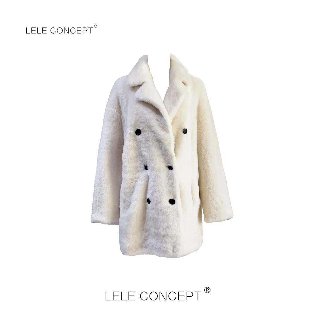 LELE CONCEPT丨轻奢时尚中款皮毛一体外套FG25D0069W