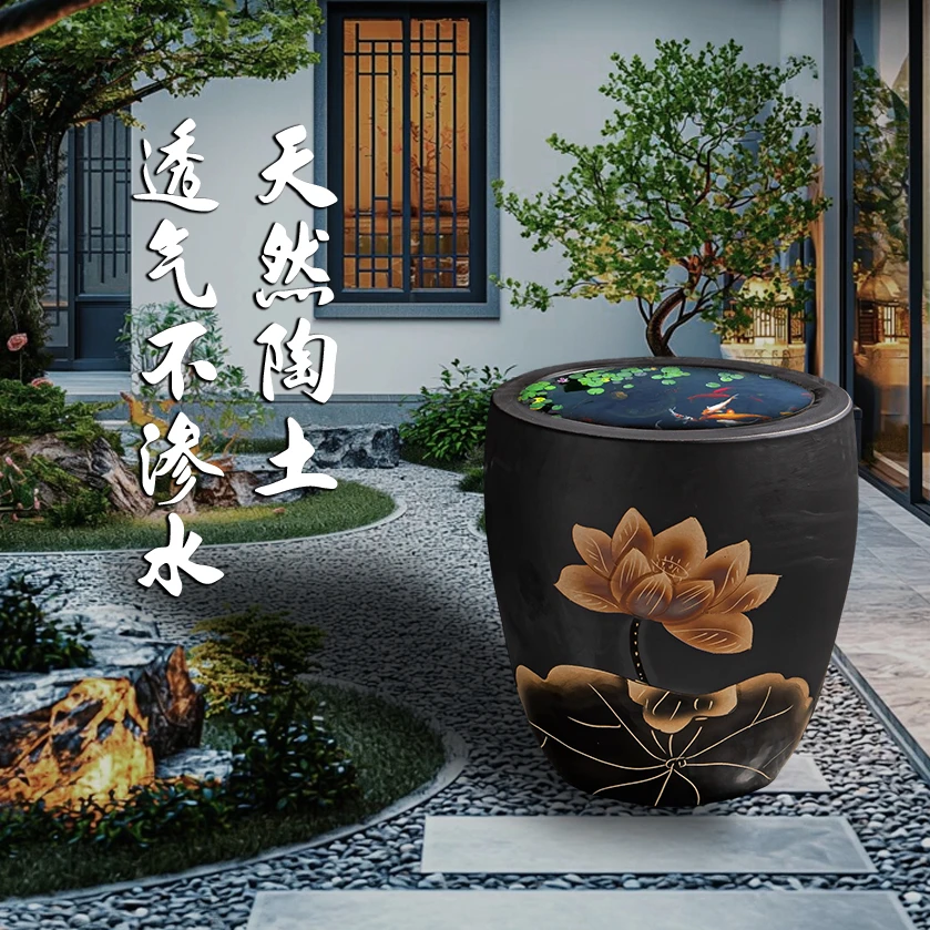 加高陶瓷花盆特大号种树盆客厅阳台简约北欧庭院商场室外绿植盆缸