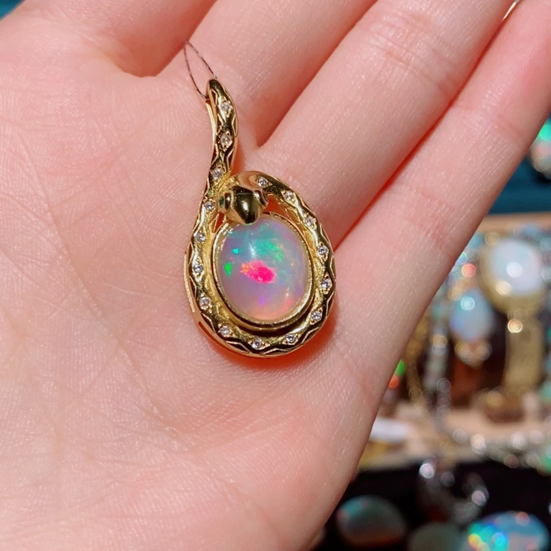 欧泊欧泊吊坠银S925镶嵌