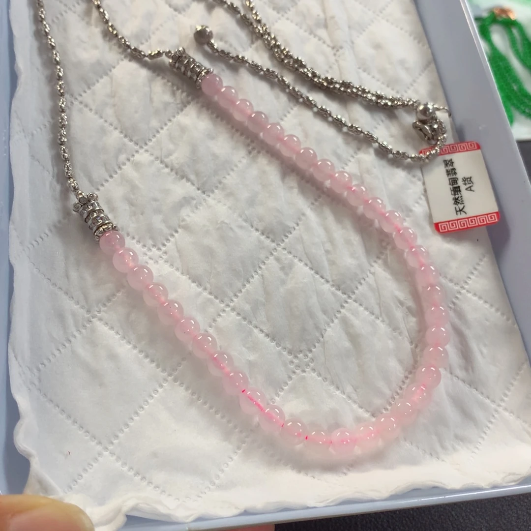 翡翠未镶嵌颈饰项链