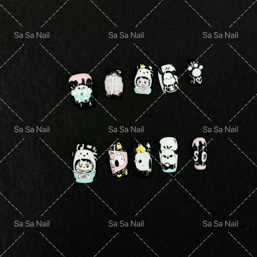 【帕恰布布】纯手工穿戴甲高级感时尚可爱显白女神高定美甲