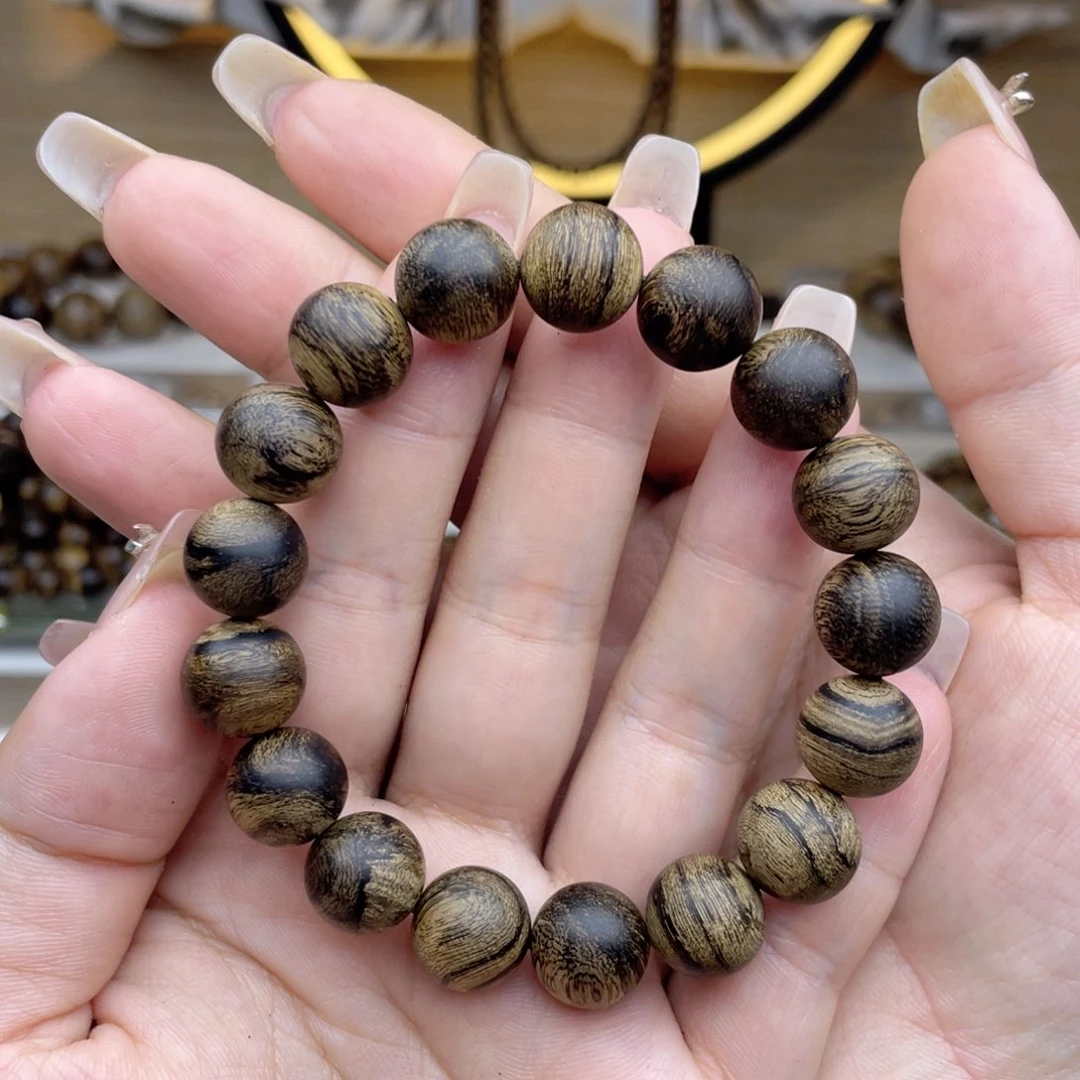 ****手串沉香越南芽庄白棋楠虎斑留疤