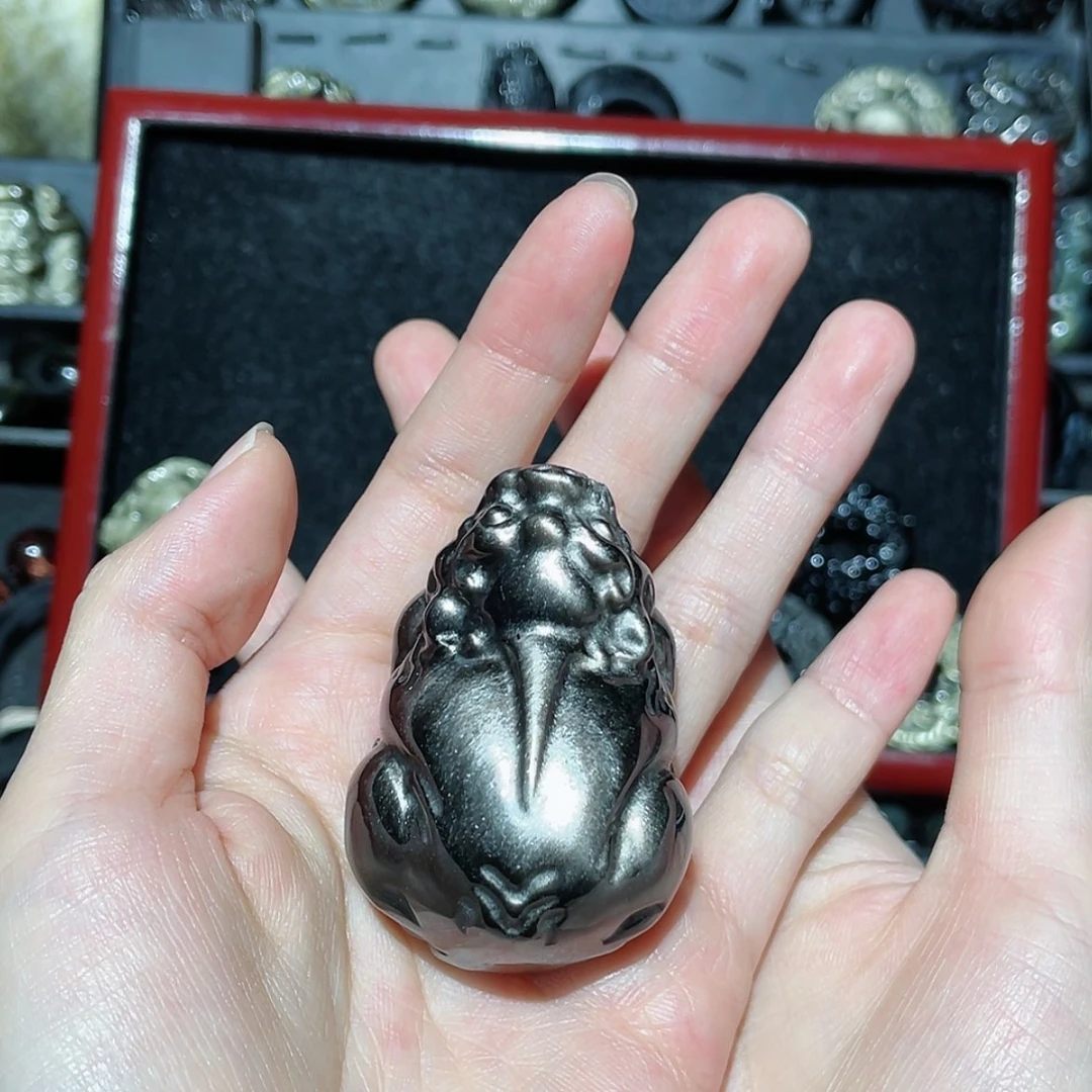 【闪购商品】未镶嵌黑曜岩珠宝奇石丁**?