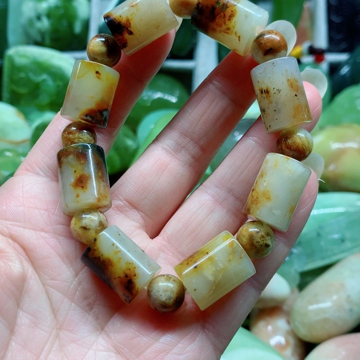 蛇纹石玉未镶嵌手把件