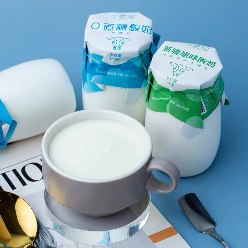 【新疆包邮】尔意思新疆老酸奶0蔗糖原味浓稠厚无添加益生菌发酵儿